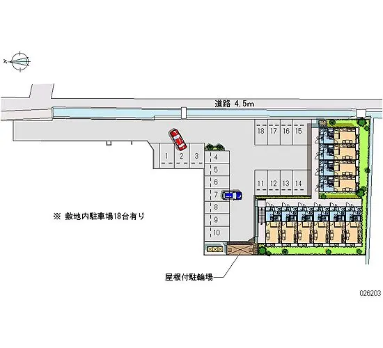 ★手数料０円★岡山市南区万倍 月極駐車場